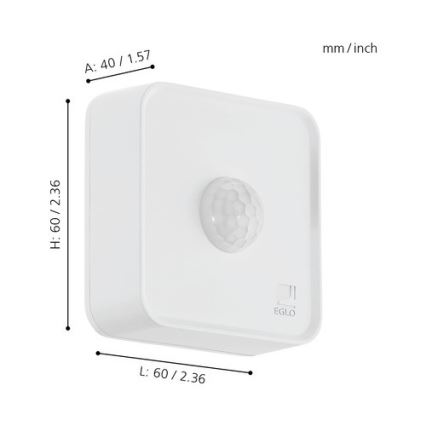 Eglo 33236 - Venkovní pohybový senzor CONNECT SENSOR 12 m bílý IP44