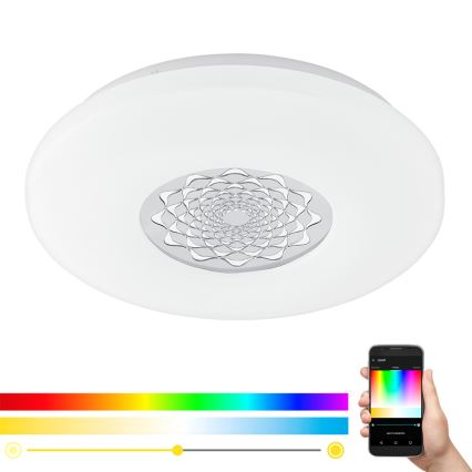 Eglo 33248 - LED RGBW Stmívatelné stropní svítidlo CAPASSO-C LED/17W/230V 2700-6500K pr. 34 cm