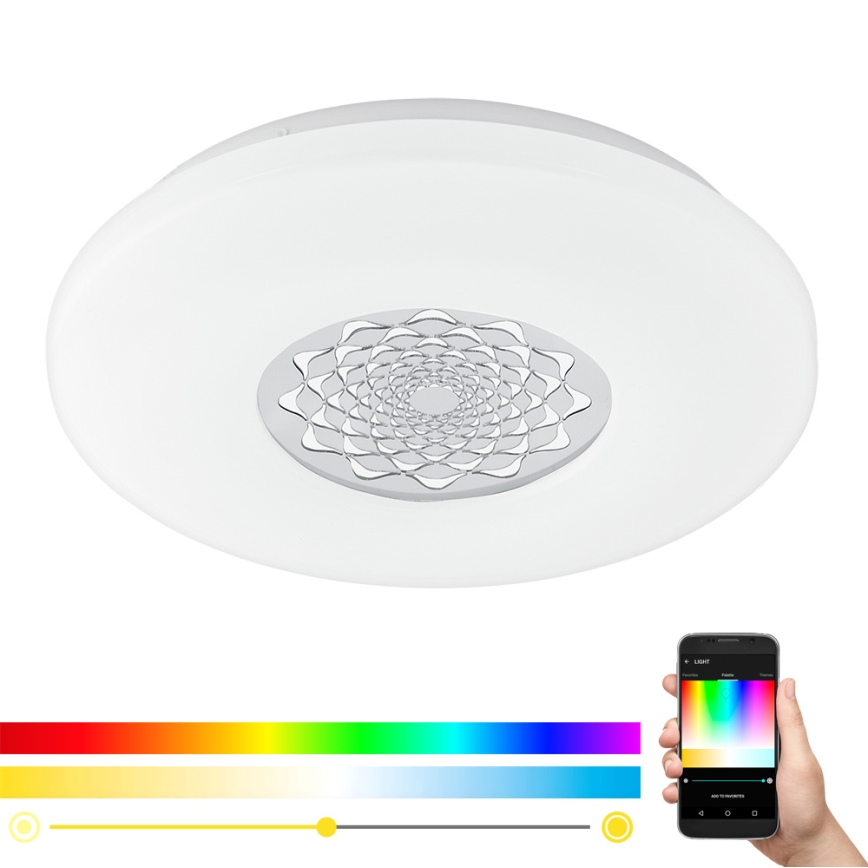 Eglo 33248 - LED RGBW Stmívatelné stropní svítidlo CAPASSO-C LED/17W/230V 2700-6500K pr. 34 cm