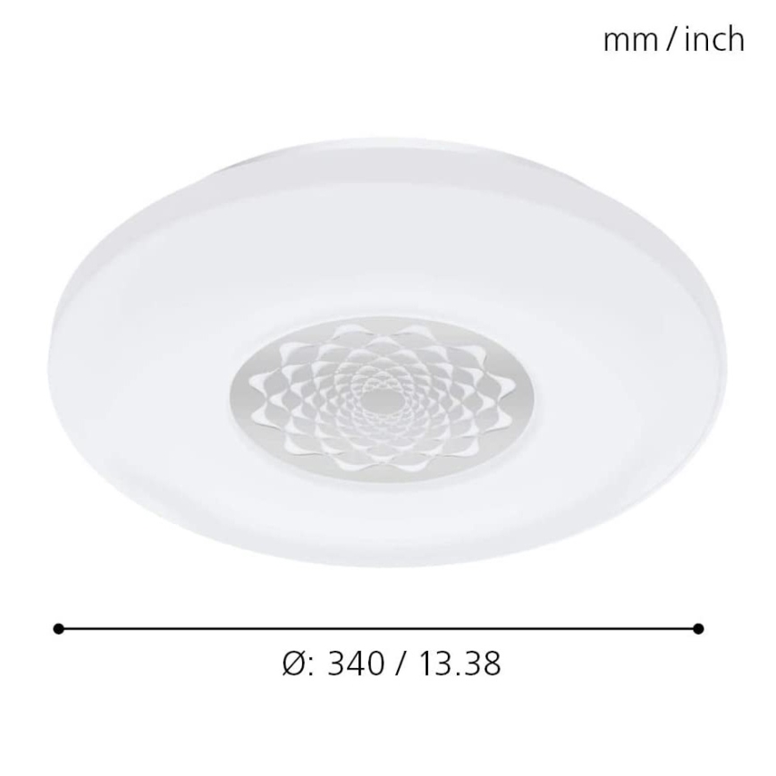 Eglo 33248 - LED RGBW Stmívatelné stropní svítidlo CAPASSO-C LED/17W/230V 2700-6500K pr. 34 cm