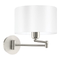 Eglo 33269 - Nástěnné svítidlo PASTERI 1xE27/60W/230V matný chrom/bílá