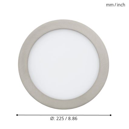Eglo 33317 - LED RGBW Stmívatelné podhledové svítidlo FUEVA-C LED/15,6W/230V 2700-6500K pr. 22,5 cm