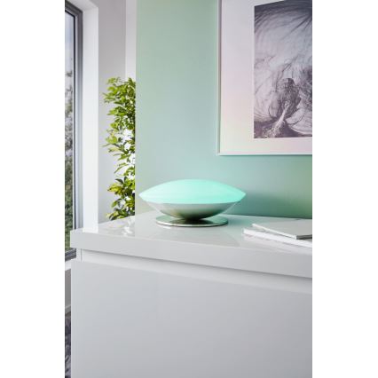 Eglo 33324 - LED RGBW Stmívatelná stolní lampa FRATTINA-C LED/18W/230V matný chrom