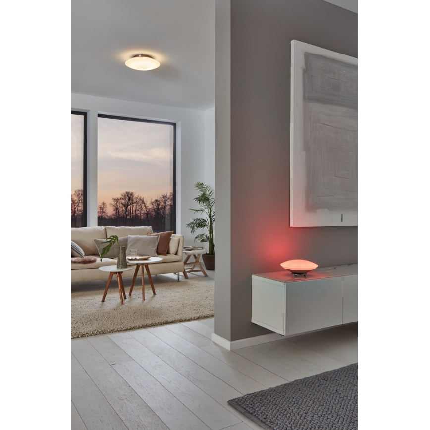 Eglo 33324 - LED RGBW Stmívatelná stolní lampa FRATTINA-C LED/18W/230V matný chrom