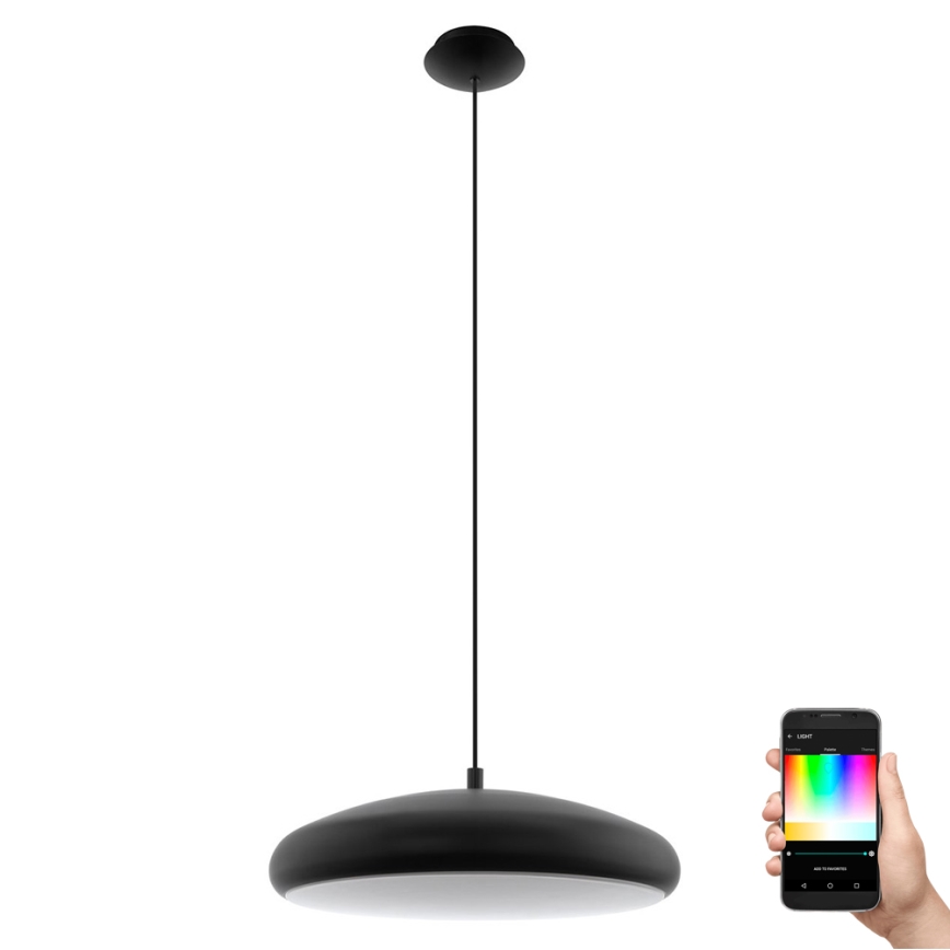 Eglo 33328 - LED RGBW Stmívatelný lustr na lanku RIODEVA-C LED/27W/230V 2700-6500K černá