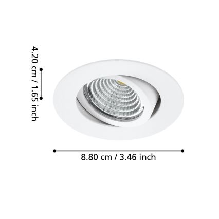 Eglo - SADA 3xLED Stmívatelné svítidlo 3xLED/6W/230V bílá