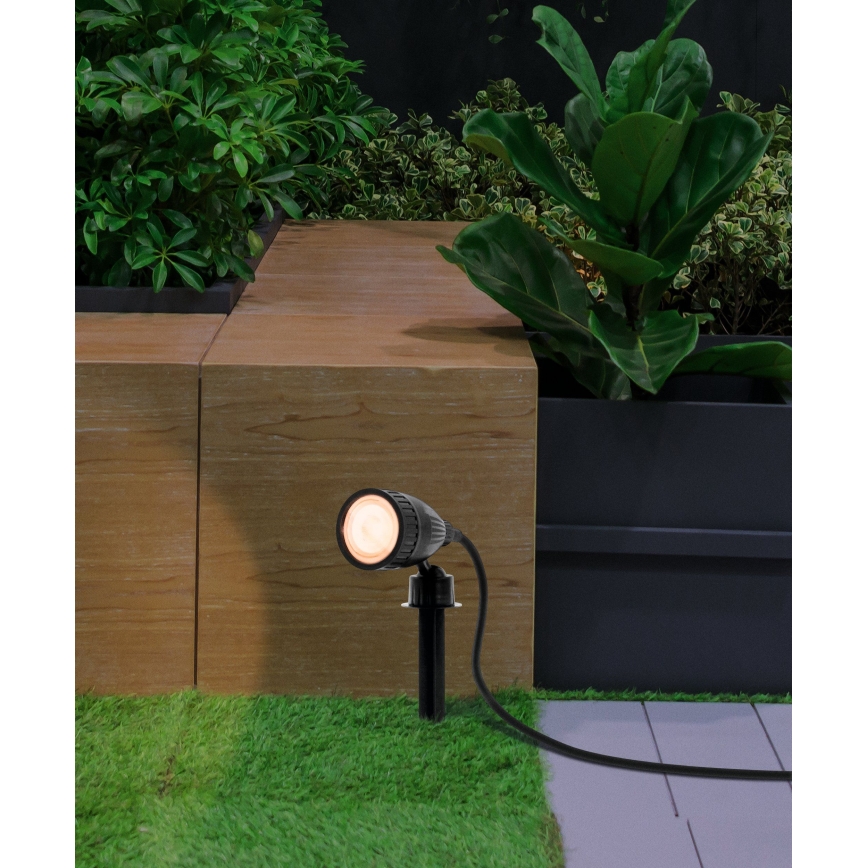 Eglo 33579 - LED RGBW Venkovní lampa NEMA-C 1xGU10/5W/230V IP44 černá