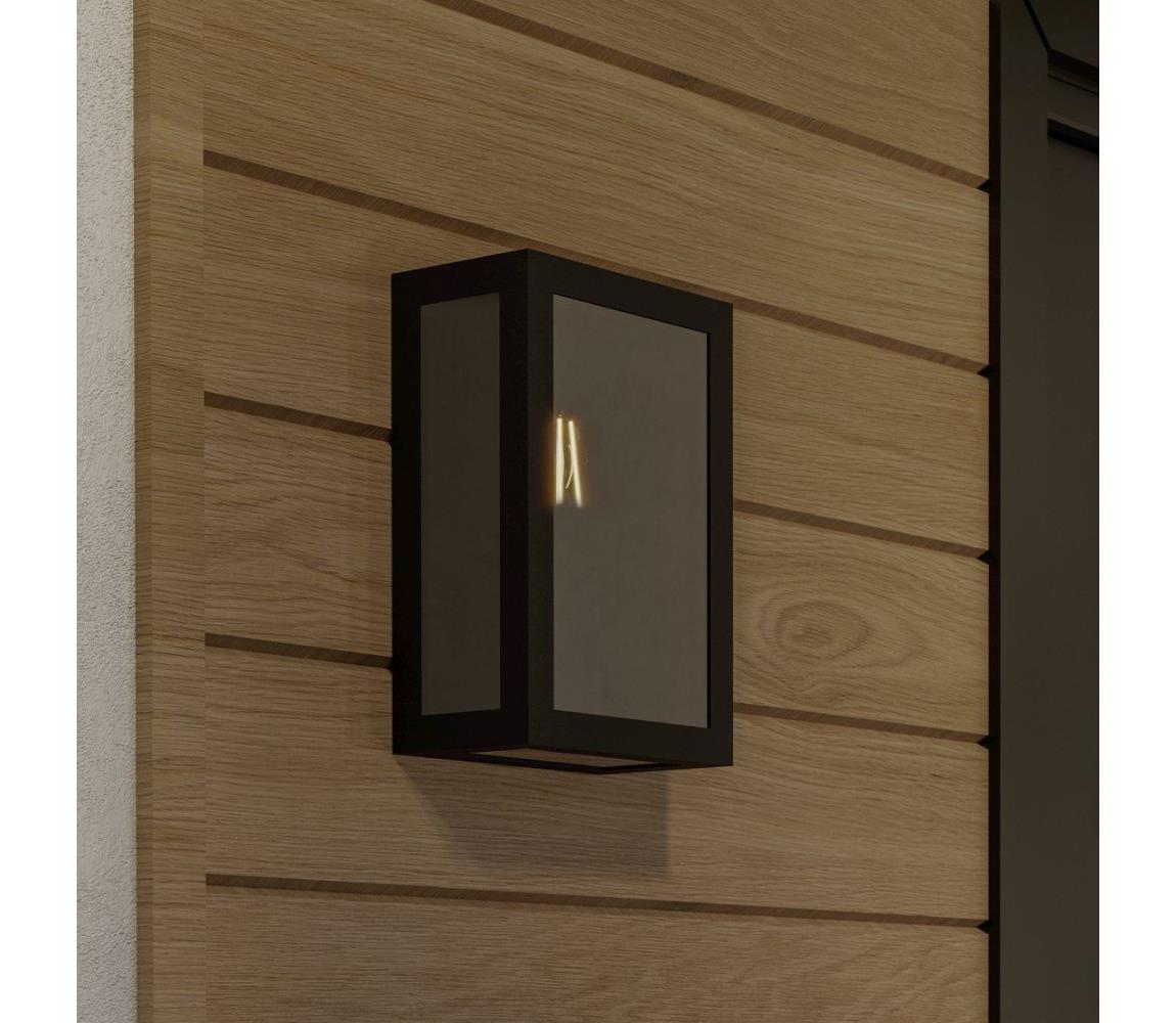 Eglo 33627 - Venkovní nástěnné svítidlo ALAMONTE SMOKE 1xE27/60W/230V IP44 černá 33627 Černá,Kouřová