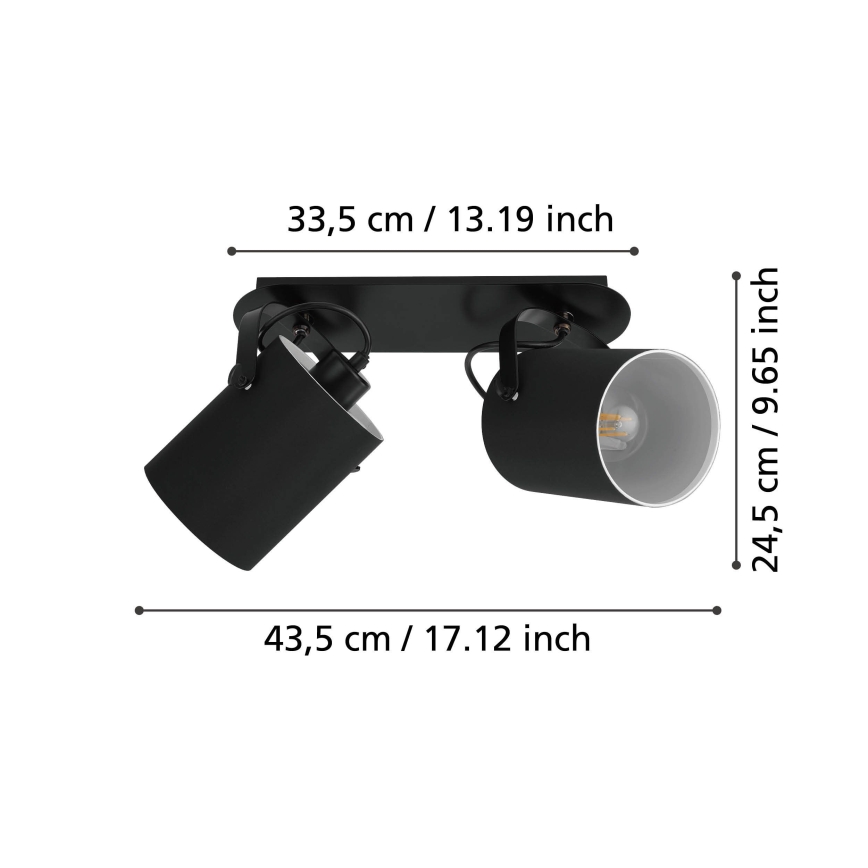 Eglo 33646 - Bodové svítidlo VILLABATE 2xE27/10W/230V