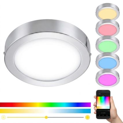 Eglo 33667 - LED RGBW Stmívatelné koupelnové stropní svítidlo FUEVA-C LED21W/230V pr. 30 cm IP44