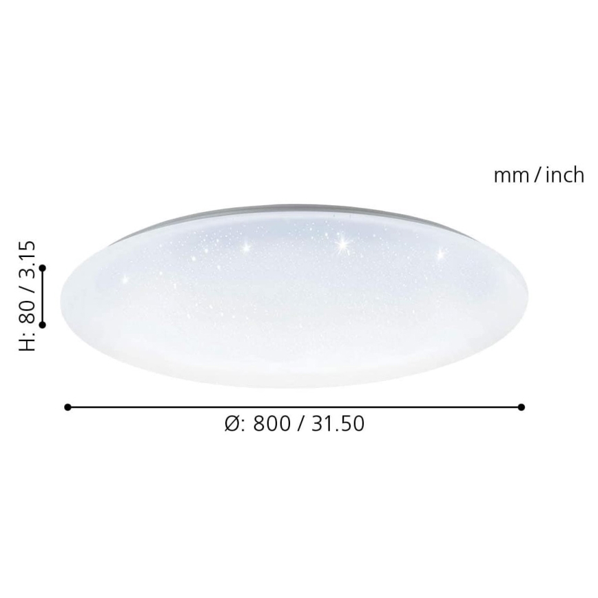 Eglo 33669 - LED RGBW Stmívatelné stropní svítidlo TOTARI-C LED/43W/230V 2700-6500K bílá + dálkové ovládání