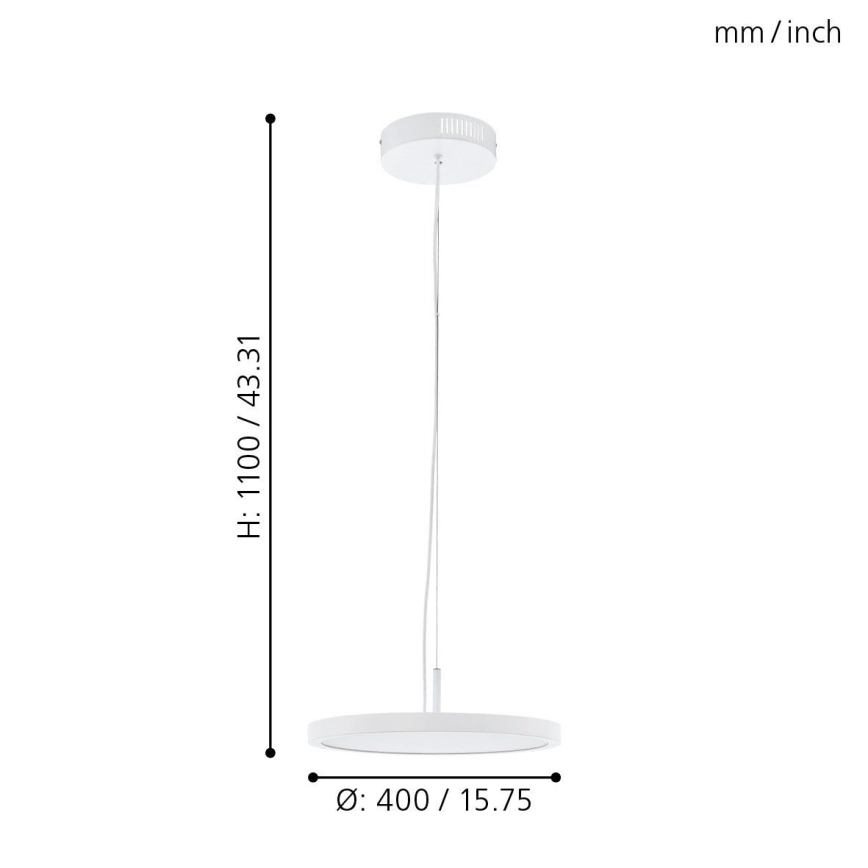 Eglo 33675 - LED RGBW Stmívatelný lustr na lanku CERIGNOLA-C LED/21W/230V 2700-6500K + dálkové ovládání