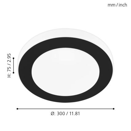 Eglo - LED Koupelnové stropní svítidlo LED/11W/230V IP44