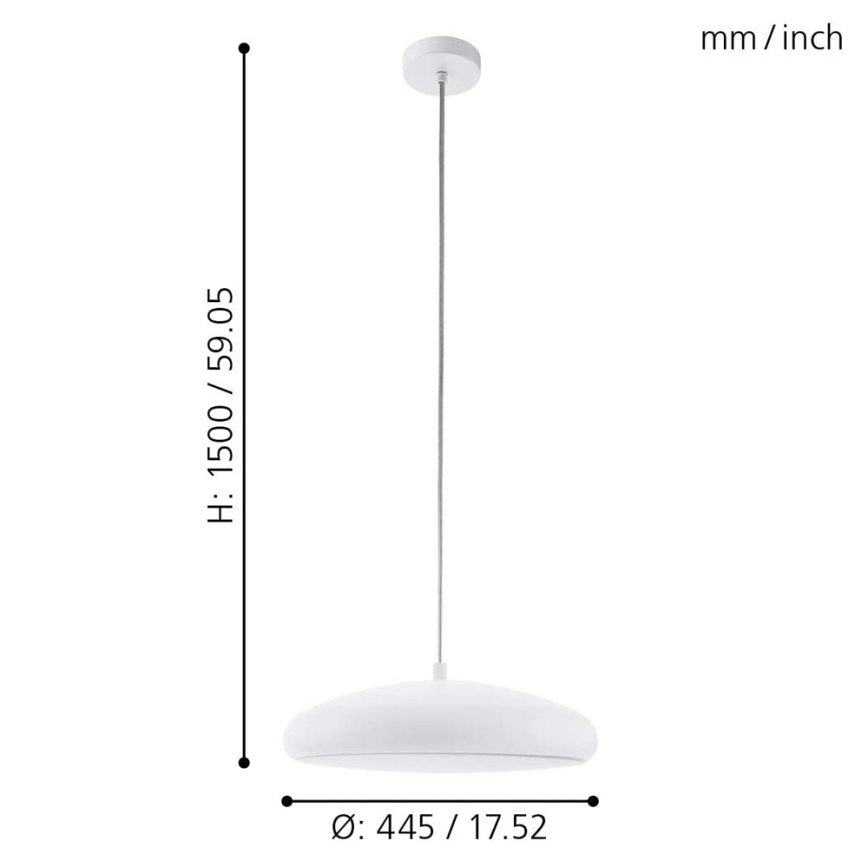 Eglo 33765 - LED RGBW Stmívatelný lustr na lanku RIODEVA-C LED/27W/230V 2700-6500K bílá