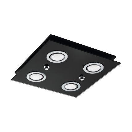 Eglo - LED Stropní svítidlo 4xGU10/2,8W/230V 3000K černá