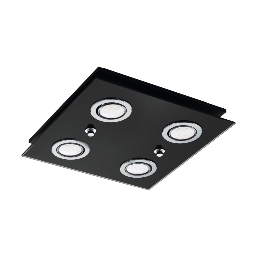 Eglo - LED Stropní svítidlo 4xGU10/2,8W/230V 3000K černá