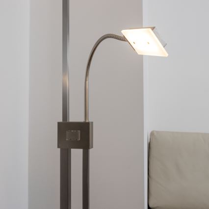 Eglo 33817 - LED Stmívatelná dotyková stojací lampa SOLANO LED/30W/230V + LED/4W