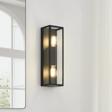 Eglo 33856 - Venkovní nástěnné svítidlo ALAMONTE 2xE27/60W/230V IP44 černá