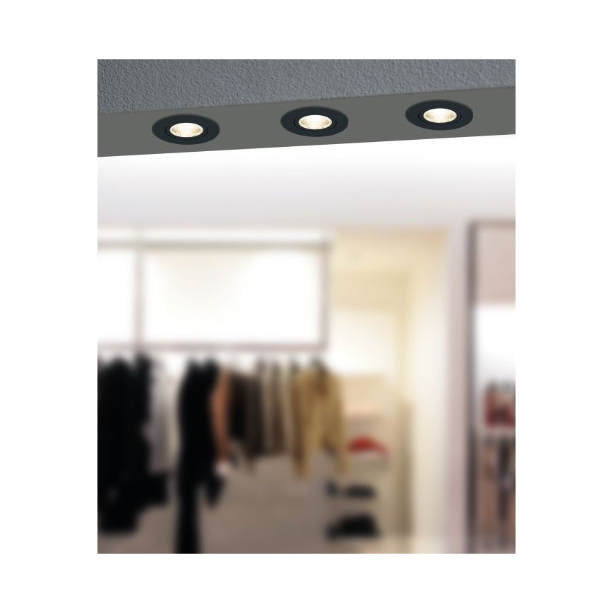 Eglo - LED Stmívatelné podhledové svítidlo LED/6W/230V černá