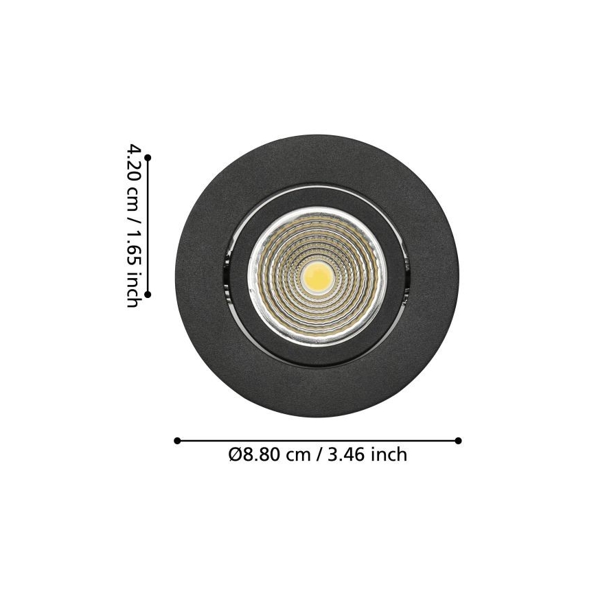 Eglo - LED Stmívatelné podhledové svítidlo LED/6W/230V černá