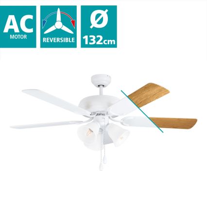 Eglo - Stropní ventilátor 3xE27/40W/230V bílá