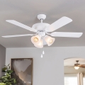 Eglo 35076 - Stropní ventilátor LAS PALMAS 3xE27/40W/230V hnědá