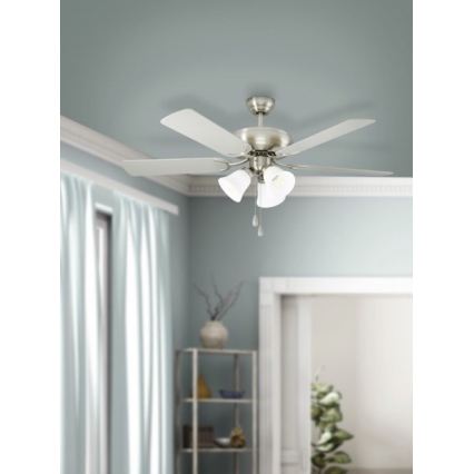 Eglo 35077 - Stropní ventilátor LAS PALMAS 3xE27/40W/230V matný chrom/šedá