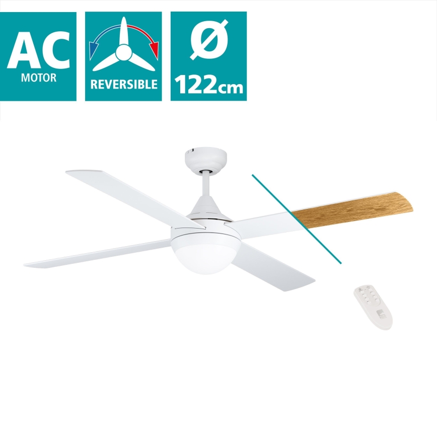 Eglo - Stropní ventilátor 2xE27/7W/230V + dálkové ovládání