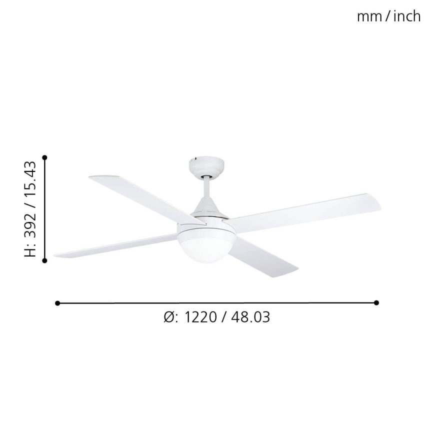 Eglo - Stropní ventilátor 2xE27/7W/230V + dálkové ovládání