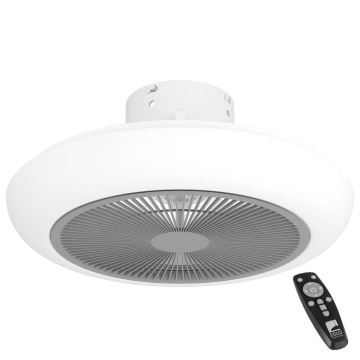 Eglo - LED Stmívatelný stropní ventilátor LED/25,5W/230V bílá/šedá + dálkové ovládání