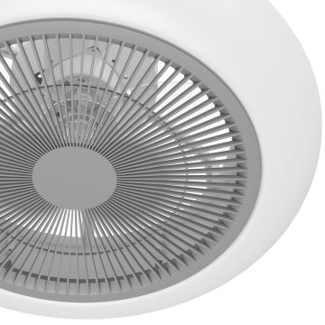 Eglo - LED Stmívatelný stropní ventilátor LED/25,5W/230V bílá/šedá + dálkové ovládání