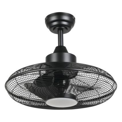 Eglo - LED Stropní ventilátor LED/15W/230V pr. 53 cm černá + dálkové ovládání