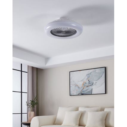 Eglo - LED Stmívatelný stropní ventilátor 3xLED/12,6W/230V 2700-6500K pr. 55 cm šedá + dálkové ovládání