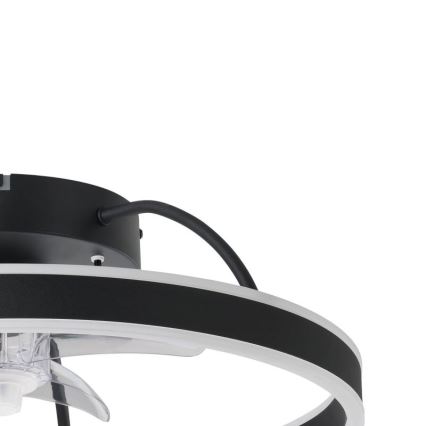 Eglo - LED RGBW Stmívatelný stropní ventilátor LED/36W/230V 3000-6500K černá + dálkové ovládání