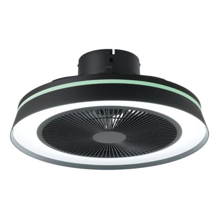 Eglo - LED RGBW Stmívatelný stropní ventilátor 3xLED/8,5W/230V+LED/6W 2700-6500K pr. 48 cm černá + dálkové ovládání