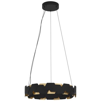 Eglo - LED Stmívatelný lustr na lanku LED/72W/230V 3000K černá/zlatá