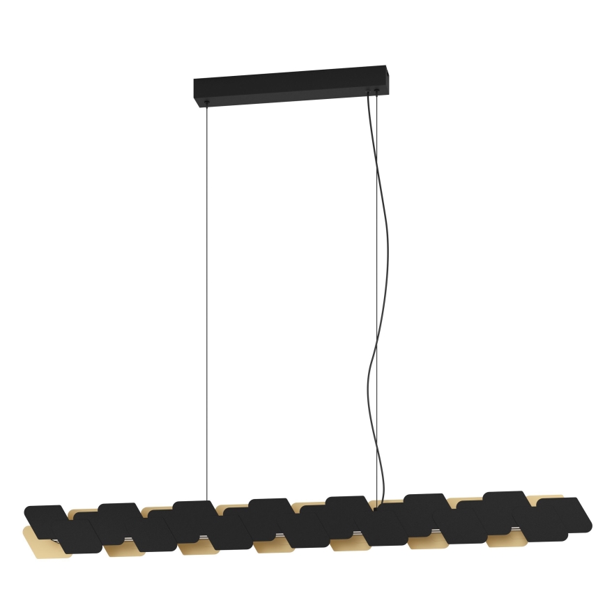 Eglo - LED Stmívatelný lustr na lanku LED/44W/230V 3000K černá/zlatá