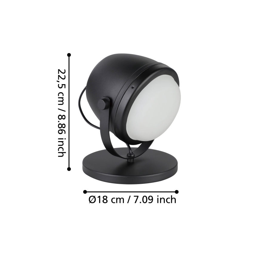 Eglo - Stolní lampa 1xE27/28W/230V černá