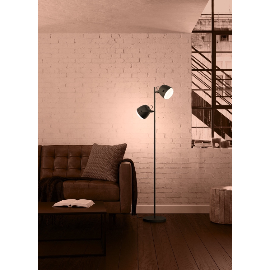 Eglo - Stojací lampa 2xE27/28W/230V černá
