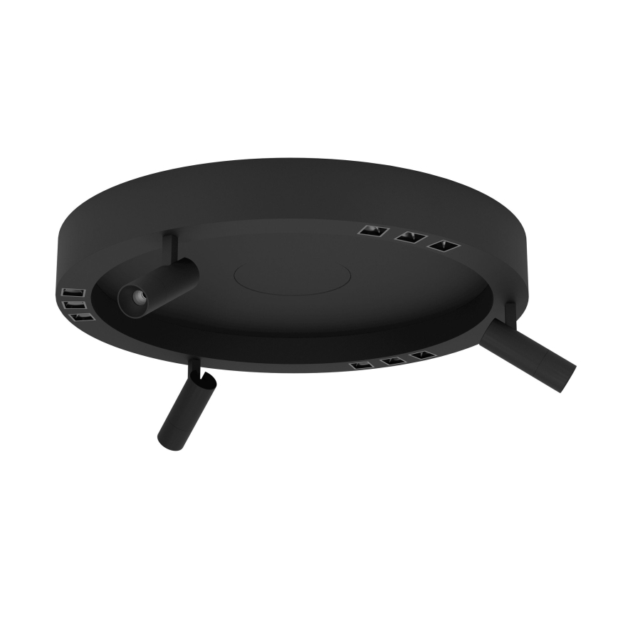 Eglo - LED Stmívatelné stropní svítidlo 3xLED/8W/230V + 3xLED/8,5W 3000K černá + dálkové ovládání