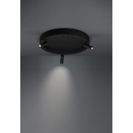 Eglo - LED Stmívatelné stropní svítidlo 3xLED/8W/230V + 3xLED/8,5W 3000K černá + dálkové ovládání