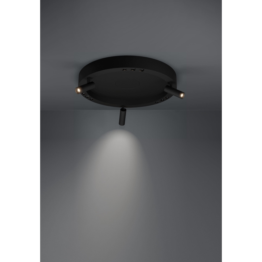 Eglo - LED Stmívatelné stropní svítidlo 3xLED/8W/230V + 3xLED/8,5W 3000K černá + dálkové ovládání