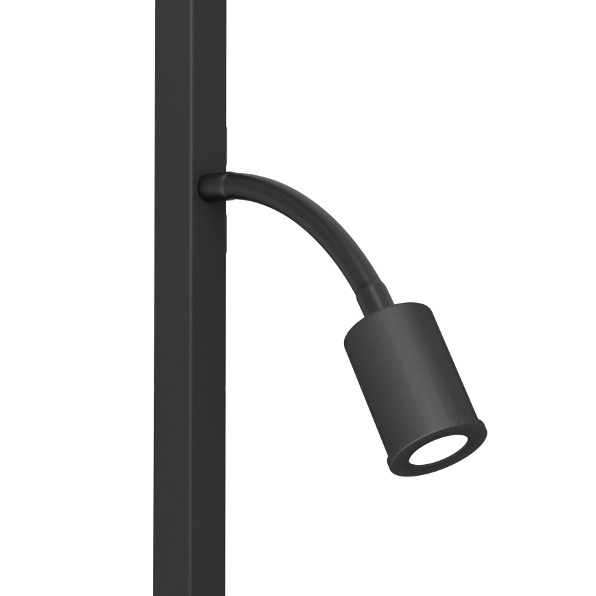 Eglo - LED Stojací lampa 1xE27/40W/230V + LED/3,8W 3000K černá