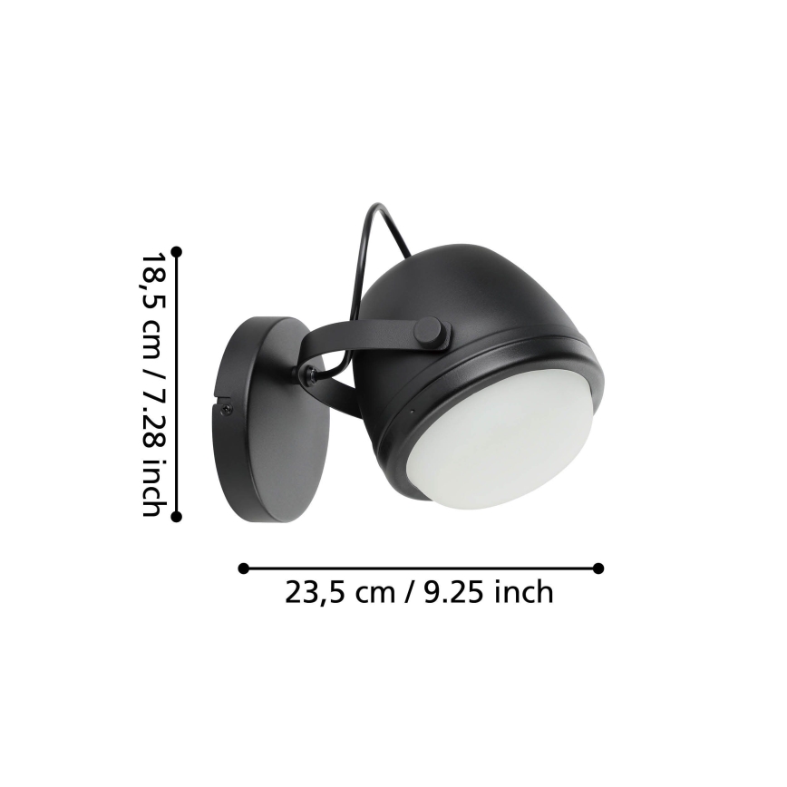 Eglo - Nástěnné svítidlo 1xE27/28W/230V černá