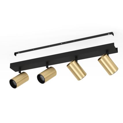Eglo - LED Bodové svítidlo 4xGU10/4,5W/230V 3000K černá/zlatá