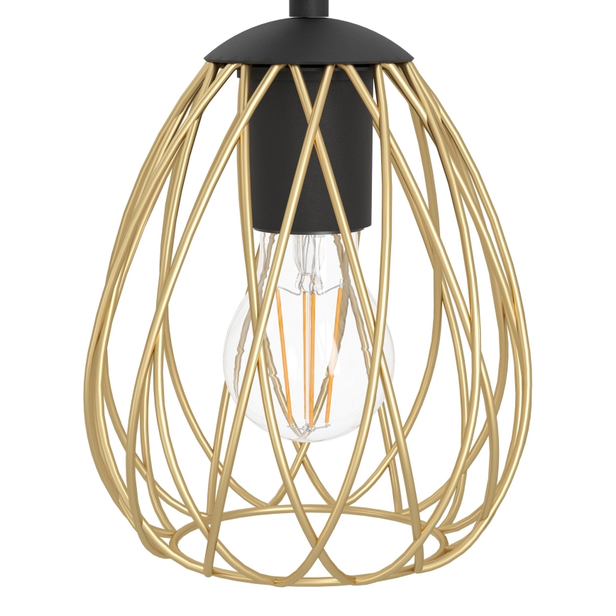 Eglo - Lustr na lanku 6xE27/40W/230V černá/zlatá