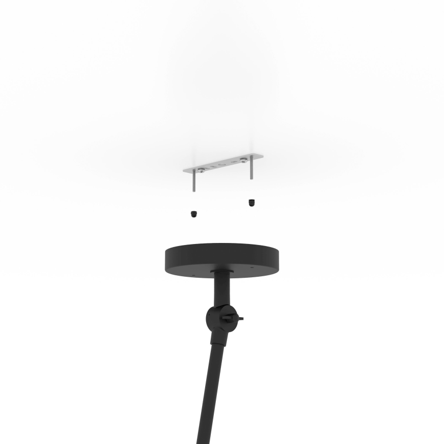 Eglo - Lustr na tyči 1xE27/40W/230V černá
