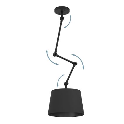Eglo - Lustr na tyči 1xE27/40W/230V černá