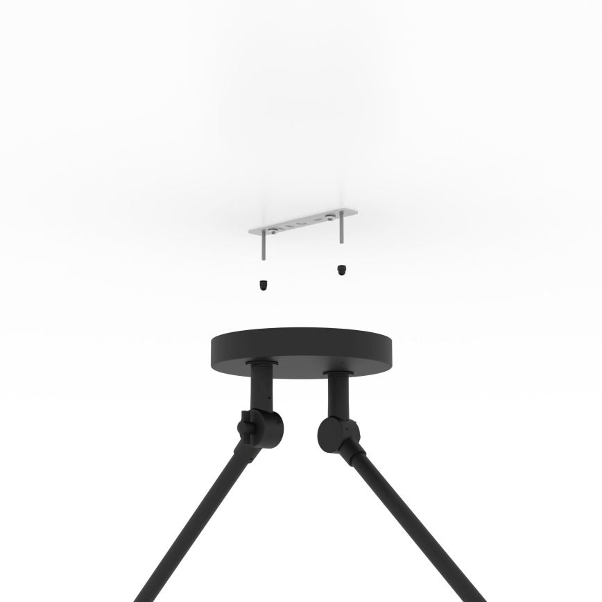 Eglo - Lustr na tyči 2xE27/40W/230V černá