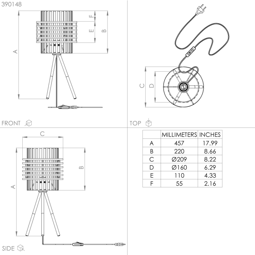 Eglo - Stojací lampa 1xE27/40W/230V krémová